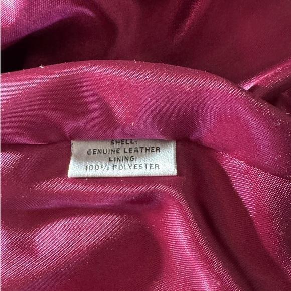 Preston And York Vintage Leather Jacket Magenta Women’s Size XL - Picture 5 of 7